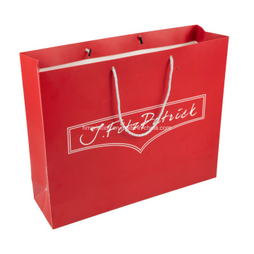 High Quality Retail Custom Logo Color Printed Matte Coated Clothing Paper Gift Packaging Bag with Handle